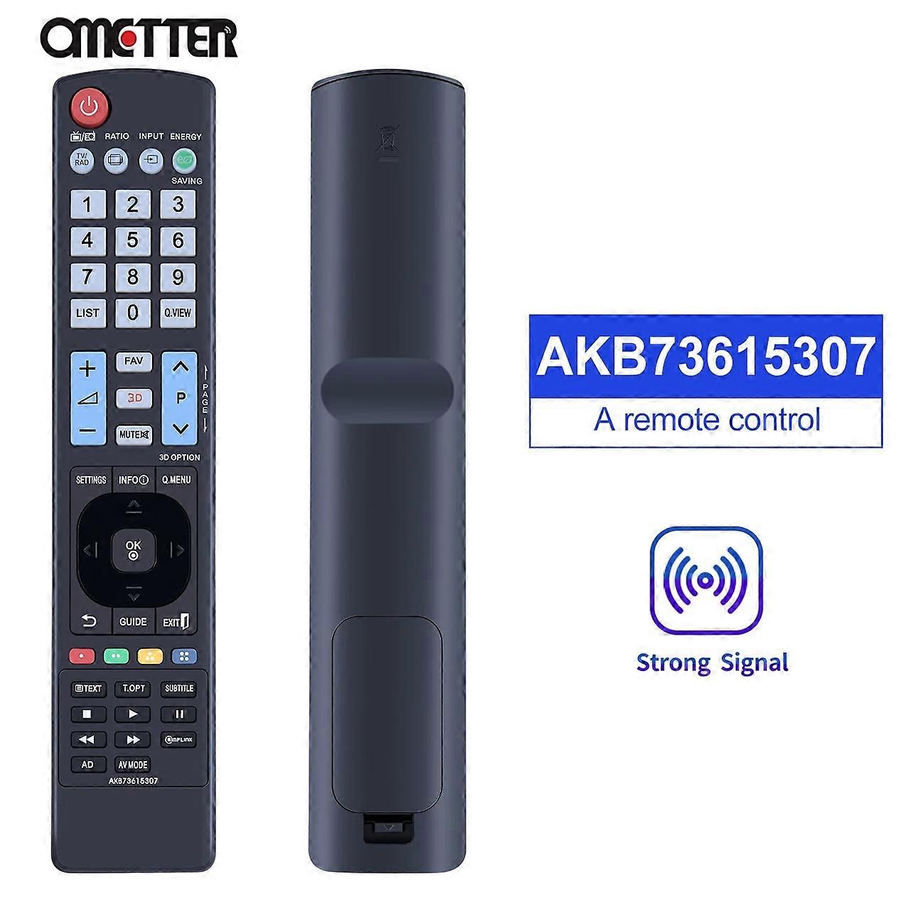 VINABTY AKB73615307 Télécommande de Remplacement pour LG TVs 32LM3400 32LM611S 37LM611S 37LS3400 42LM3400 42LM615S 47LM615S 55LM615S 55LM615S AKB73615307 Remote Controller
