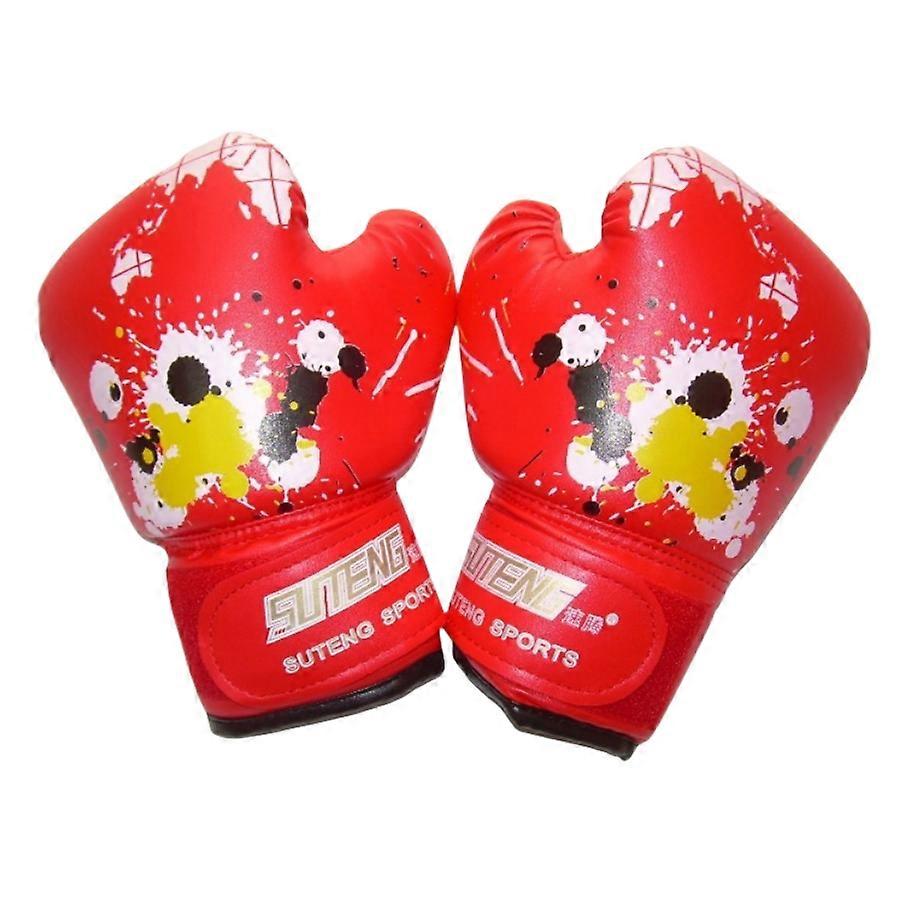 Kids Boxing Gloves - 1 Pair Training Sparring Gloves Punching Gloves Map Boxing Gloves for Boys and Girls