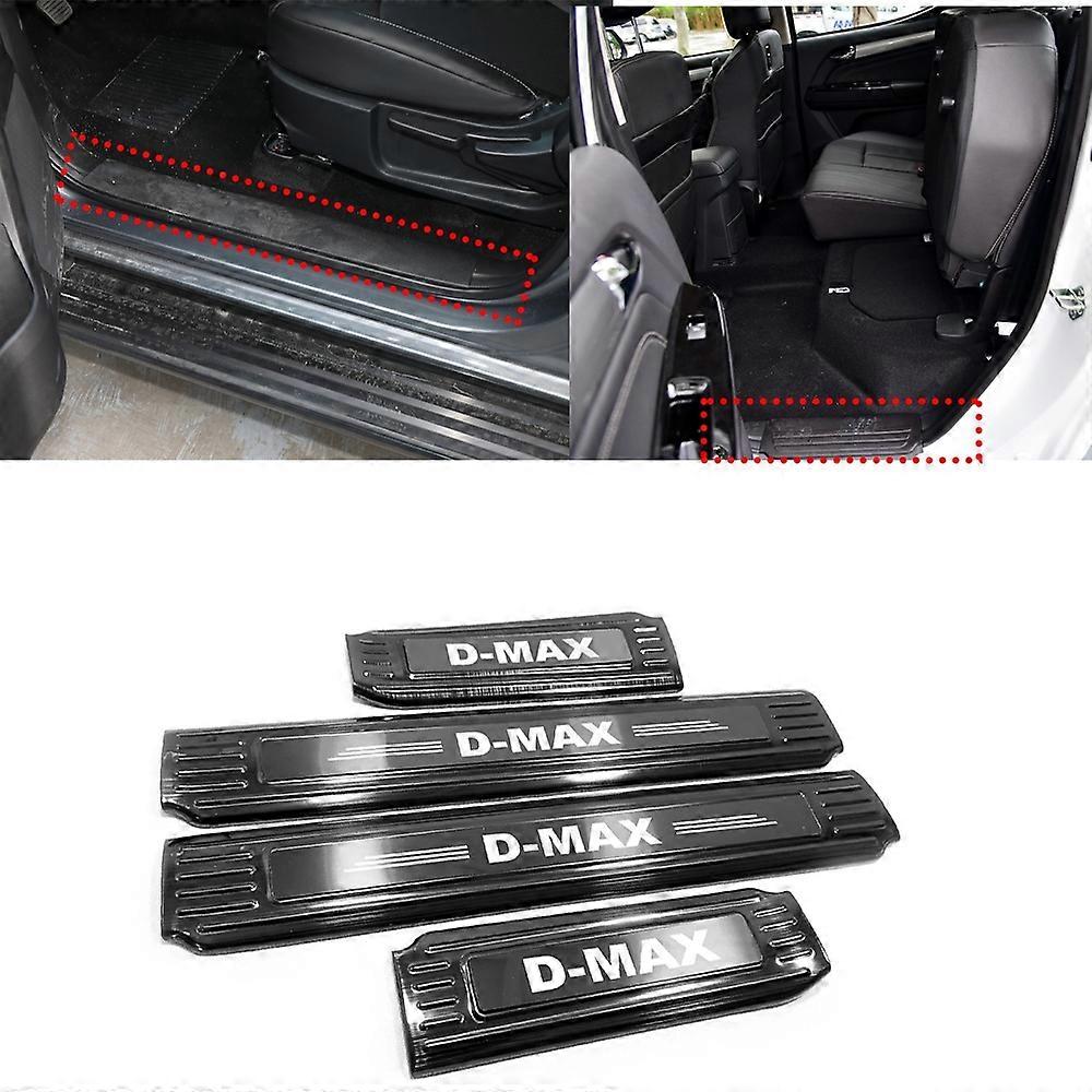 For Lsuzu D-MAX Car Accessories 2020-2024 Inner Auto Scuff Plate Door Sill Pedal Protector Guard