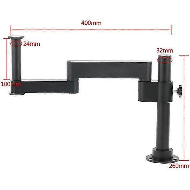 Adjustable boom arm stand articulating pillar bracket 76mm stereo microscopio holder 50mm monocular lens focusing supportor
