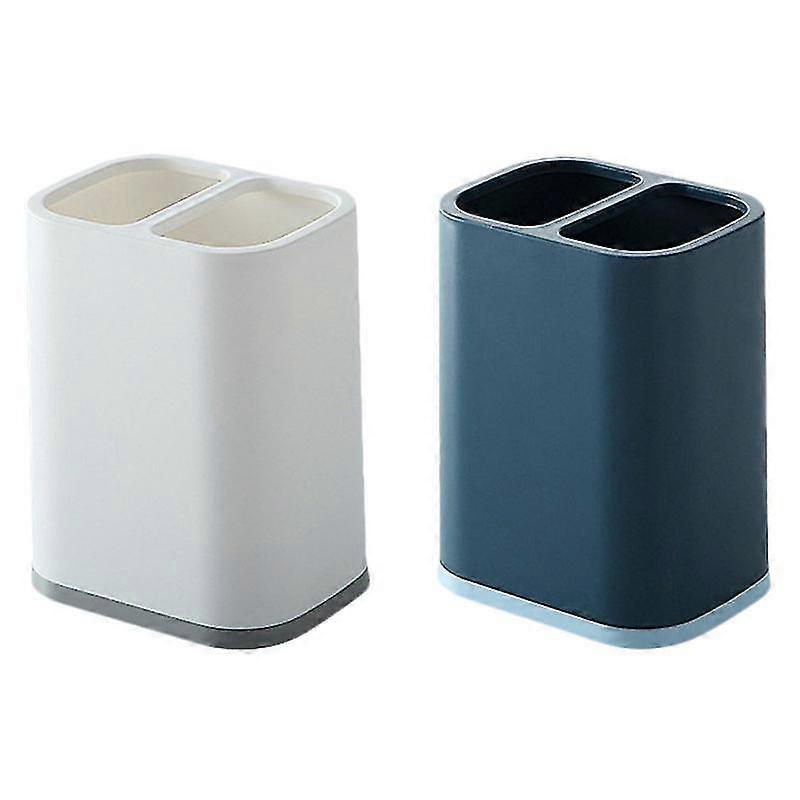 2pcs kitchen chopsticks drain rack kitchen storage shelf sink shelf (blue white)