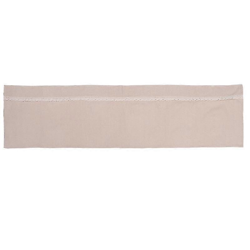 1pc cotton and linen short coffee curtain lace half curtain bay window valance for kitchen cabinet (type c)