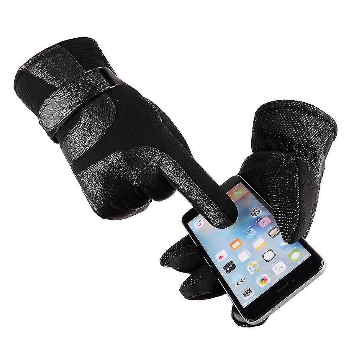 winter Warm Unisex Touch-screen Thermal Lined Full-finger Gloves For Smart Phones Tablets