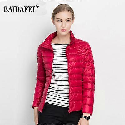 Femmes Courte Doudoune 2024 Nouvelle Mode Col Montant Léger Résistant À L’eau Compressible Femme En Bas Parka Casual Coat