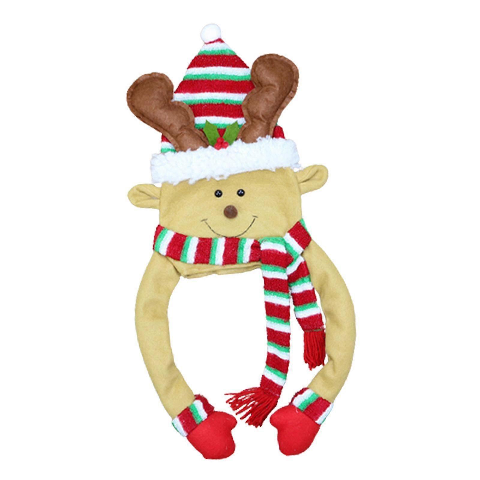 Exquisite Christmas Tree Topper With Hat And Poseable Arms Durable For Adults And Kids Santa