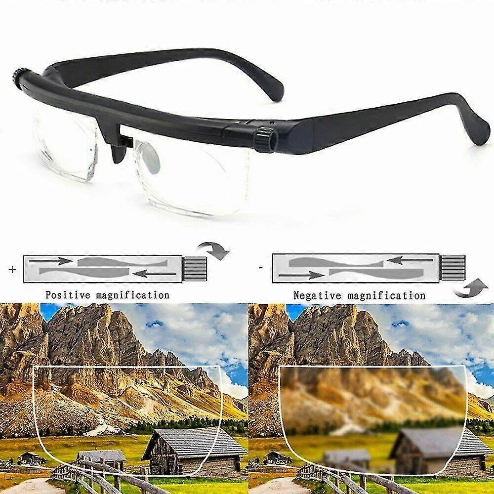 Adjustable Eye Glasses Dial Vision Variable Focus Eyewear For Reading,100% Brand New