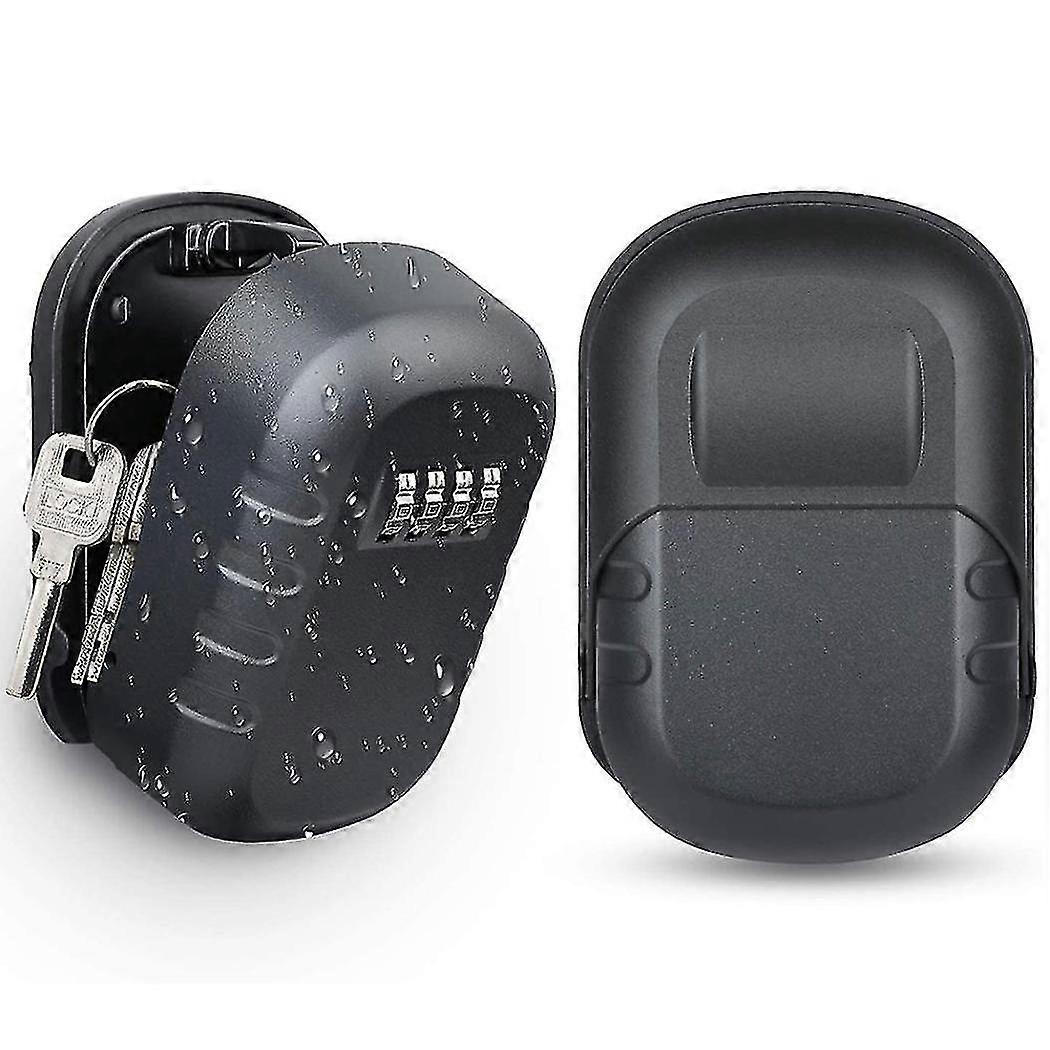 Key Lock Box Wall Mount 4 Digit Combination Weatherproof Key Storage Lock Box, Large Capacity Secur