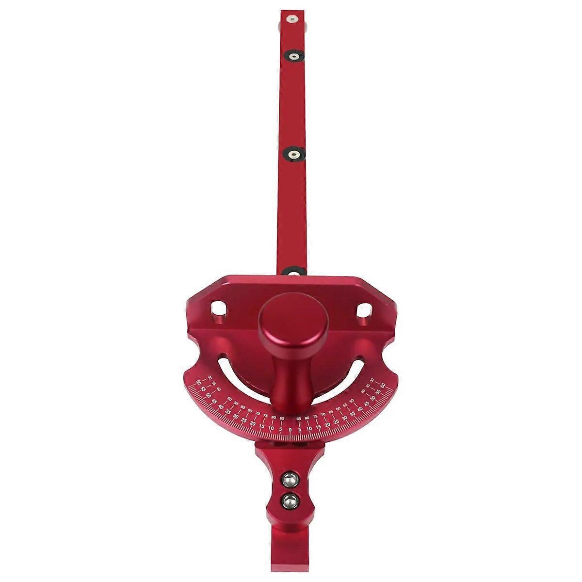 Precision Miter Gauge - Universal Table Saw Protractor Push Handle W/ Fixed Angle Gear Shifting Hole - T Track Angle Ruler