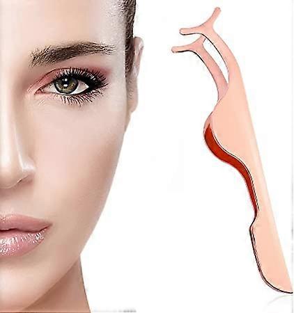 ZK-Eyelash Tweezers Stainless Steel Applicator Curved Tip Fishtail Eyelash Curler False Lashes Eyelash Extension Tweezers for Applying and Removing (R