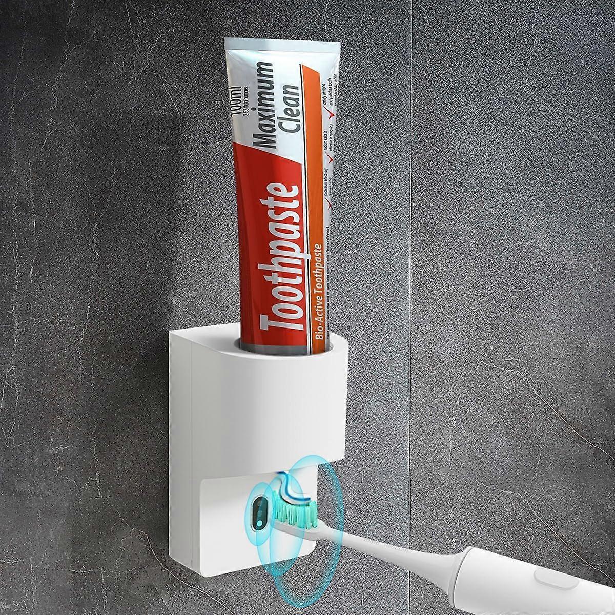 1 pcs  Automatic Toothpaste Dispenser Wall Mounted for Bathroom, Electric Toothpaste Dispenser with Sensor, 4 Level Toothpaste Squeezer Pump, Battery 