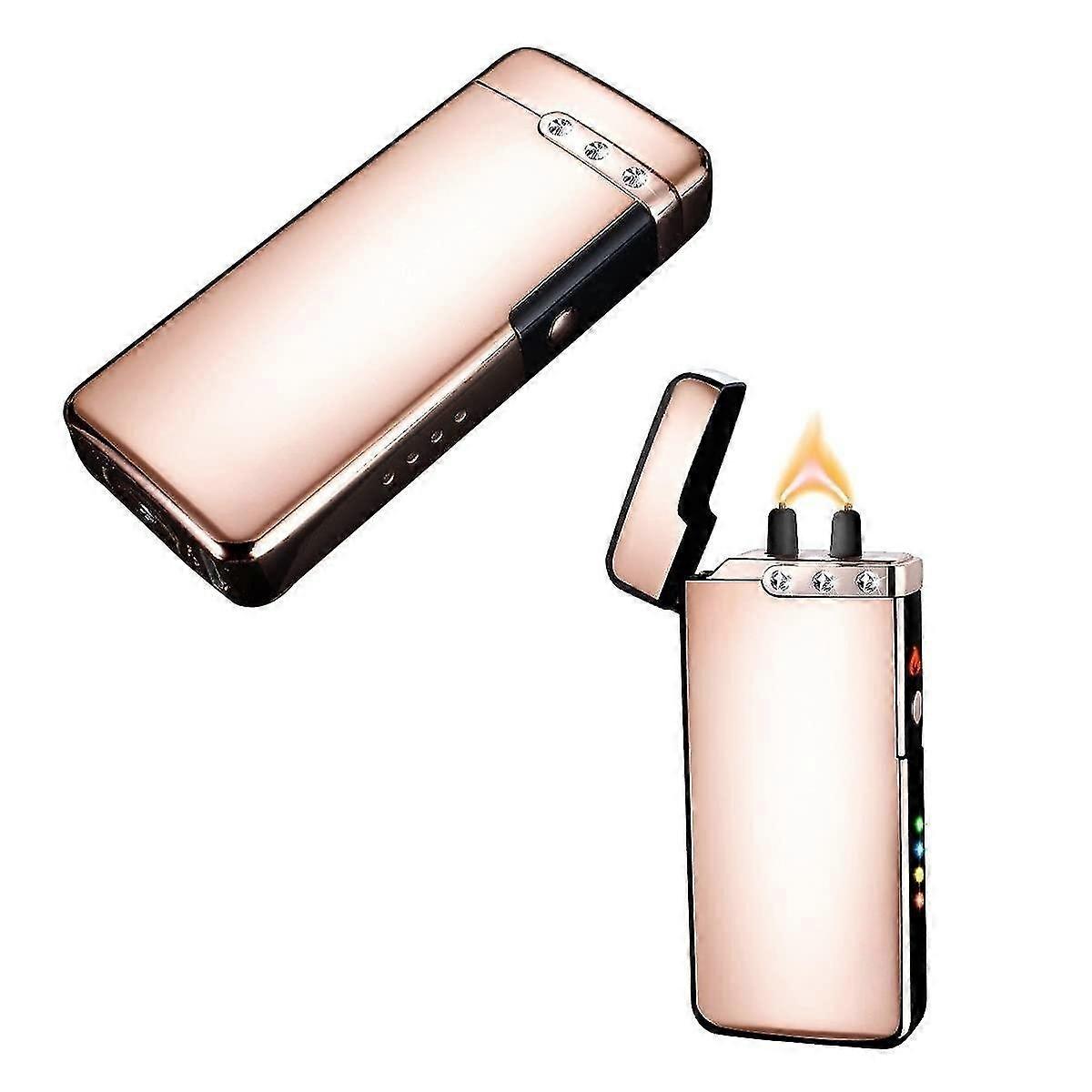 Dolphin Electric Lighter With Clock Function, Usb Rechargeable Electric Lighter With Beautiful Dial, Personalized Lighter With Battery Indicator, Ligh