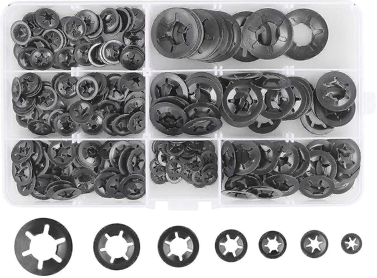 280 Pcs Lock Washers Lock Washers, Steel Lock Washers Quick Lock Washers--