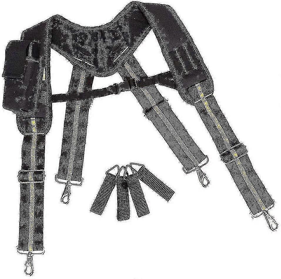 Tool Belt Suspenders Padded Heavy Duty Adjustable Strap With Pocket Clips For Yy