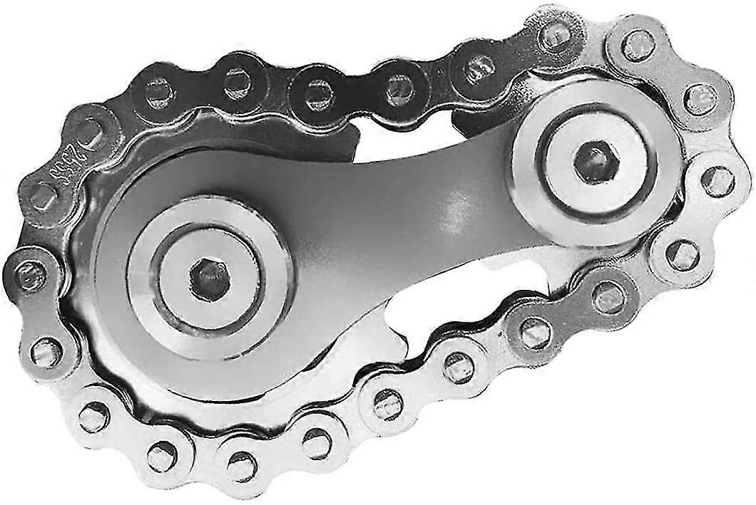 Gyro Sprocket Toys Spinner Fingertip Silver Unzip Chains Flywheel Stress Reliever Toy