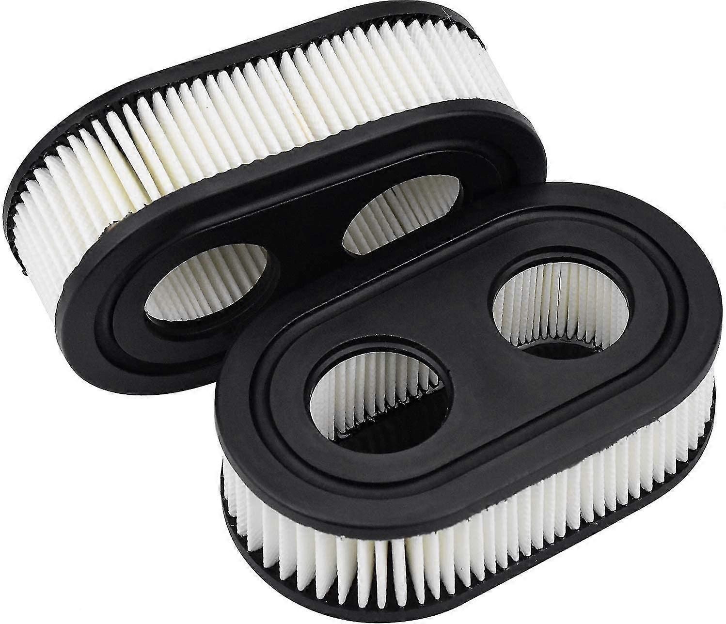 2 st gräsklippare luftfilter för Briggs & Stratton, 593260, Svart