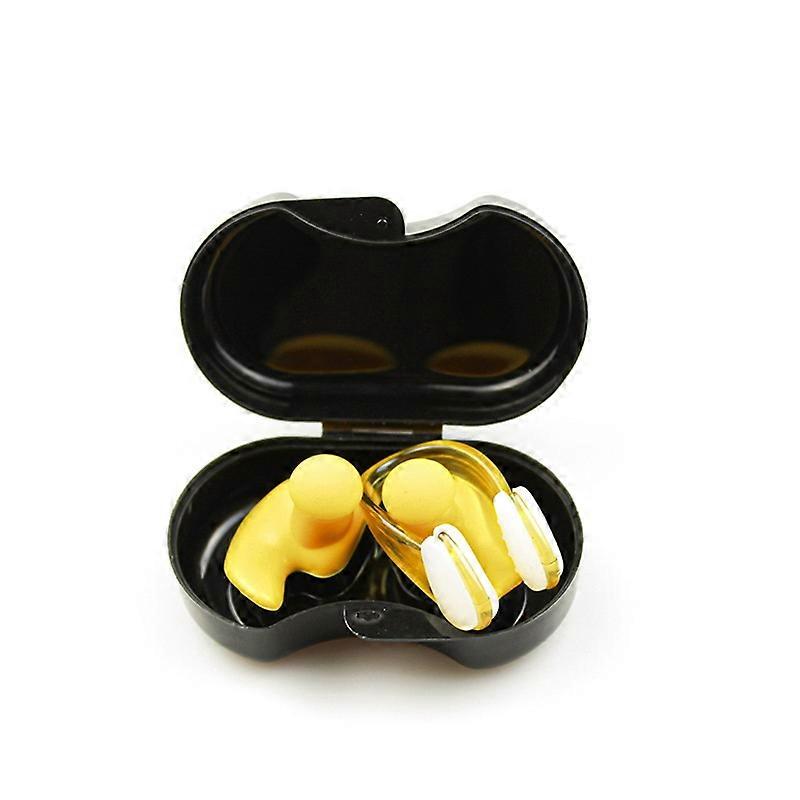 2 Sets Silicone Swimming Earplugs Nose Clip Waterproof Swim Earplugs Reusable Swimming Ear Plugs Snorkeling with Storage Box