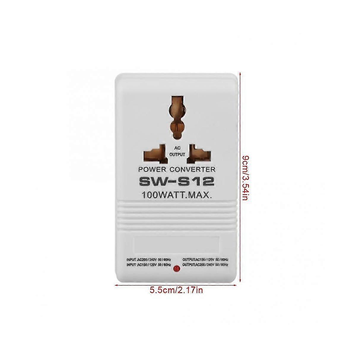 Sw-s12 100w 110v/120v To 220v/240v Step-up Down Voltage Transformer ...