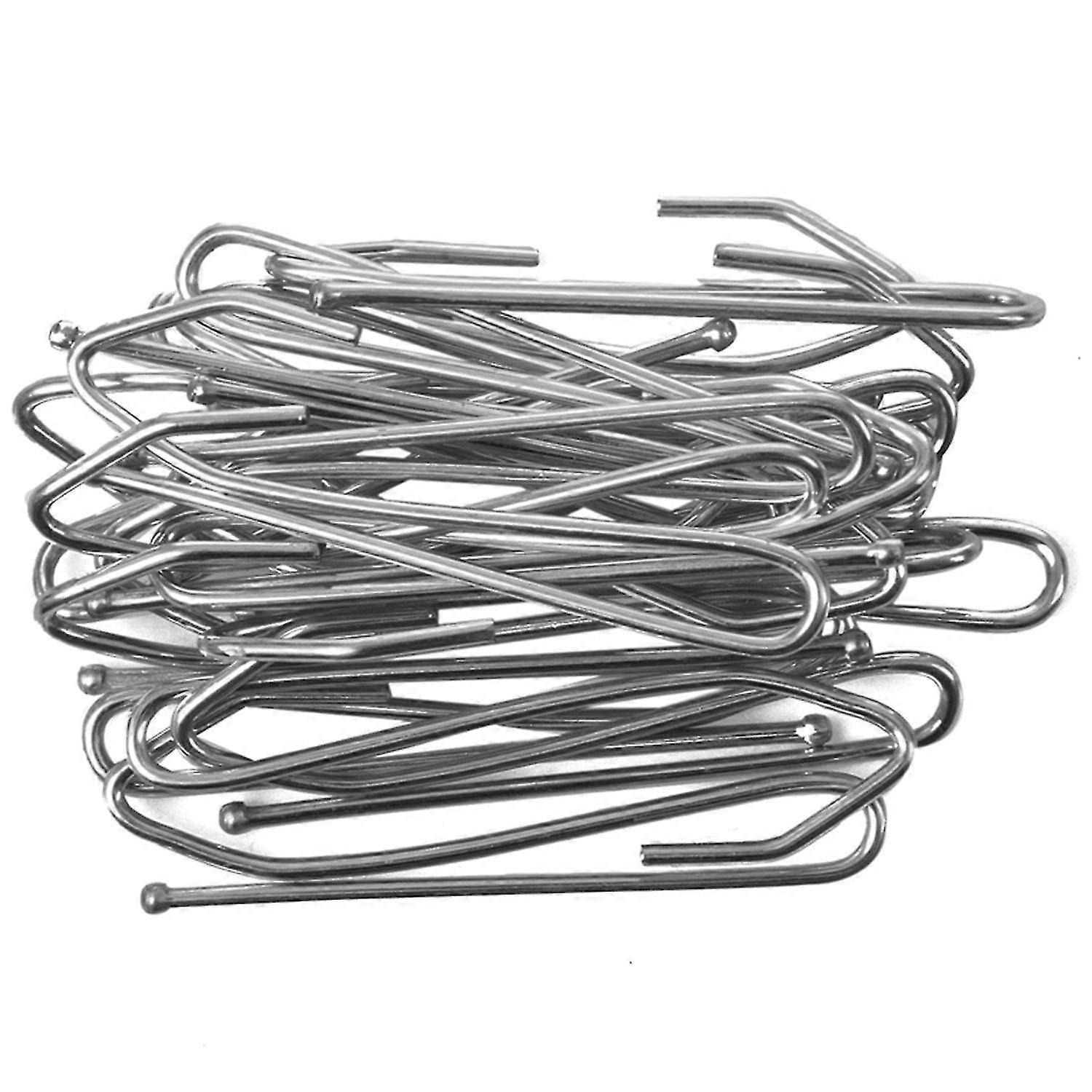 Single Pinch Window Treatment Metal Pleat Drapes Curtain Hooks - Silver Tone (20 pièces)