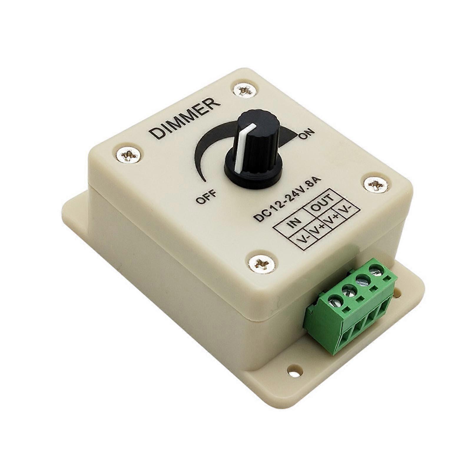 LED Dimmer Knob Controller for DC 12-24V 8A Mini Rotary Switch Easy to Install