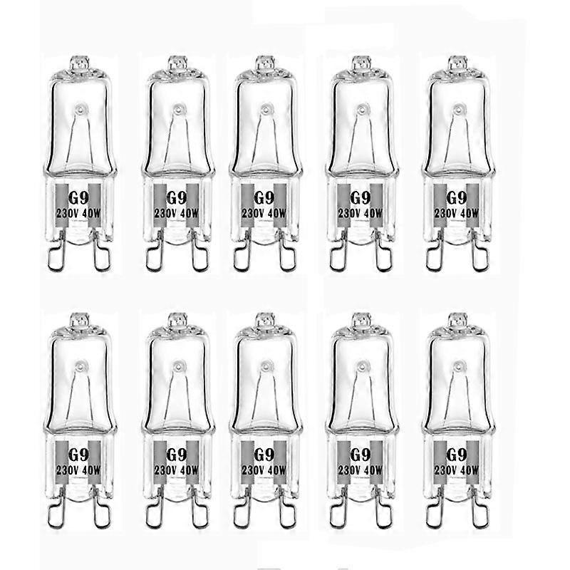 G9 Halogen Bulb 40W 220V, Warm White 2800K, Pack of 10