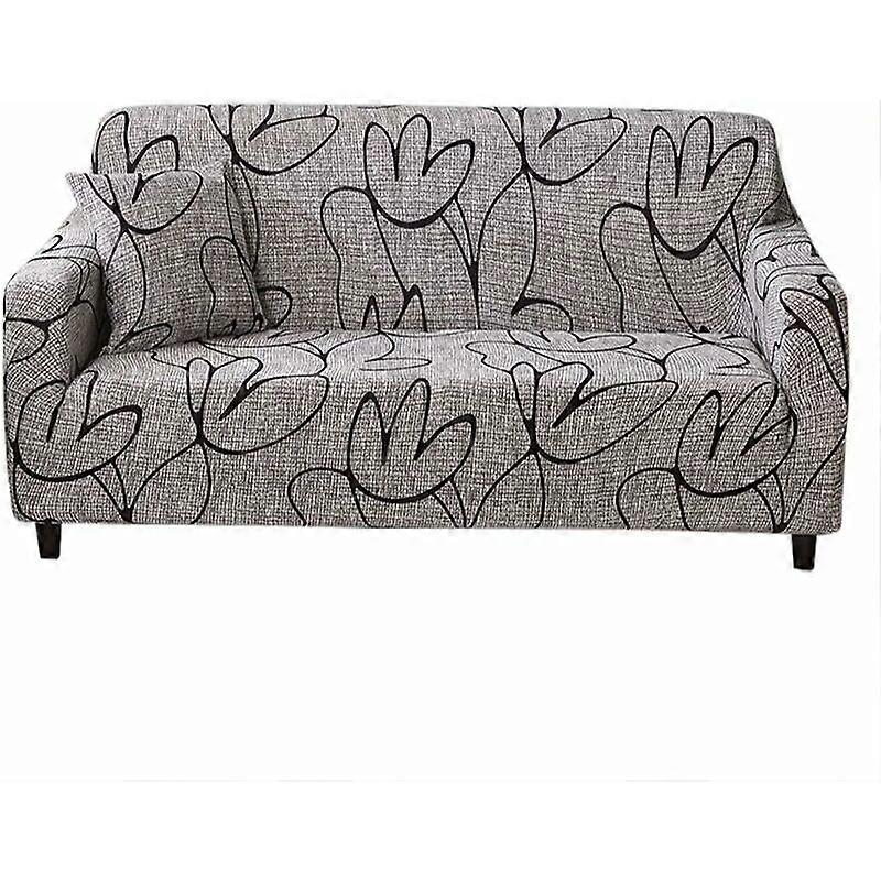 Non-Slip Elastic Stretch Cover Stretch Fabric Couch Protector Elastic Sofa Cover Two 145-185cm