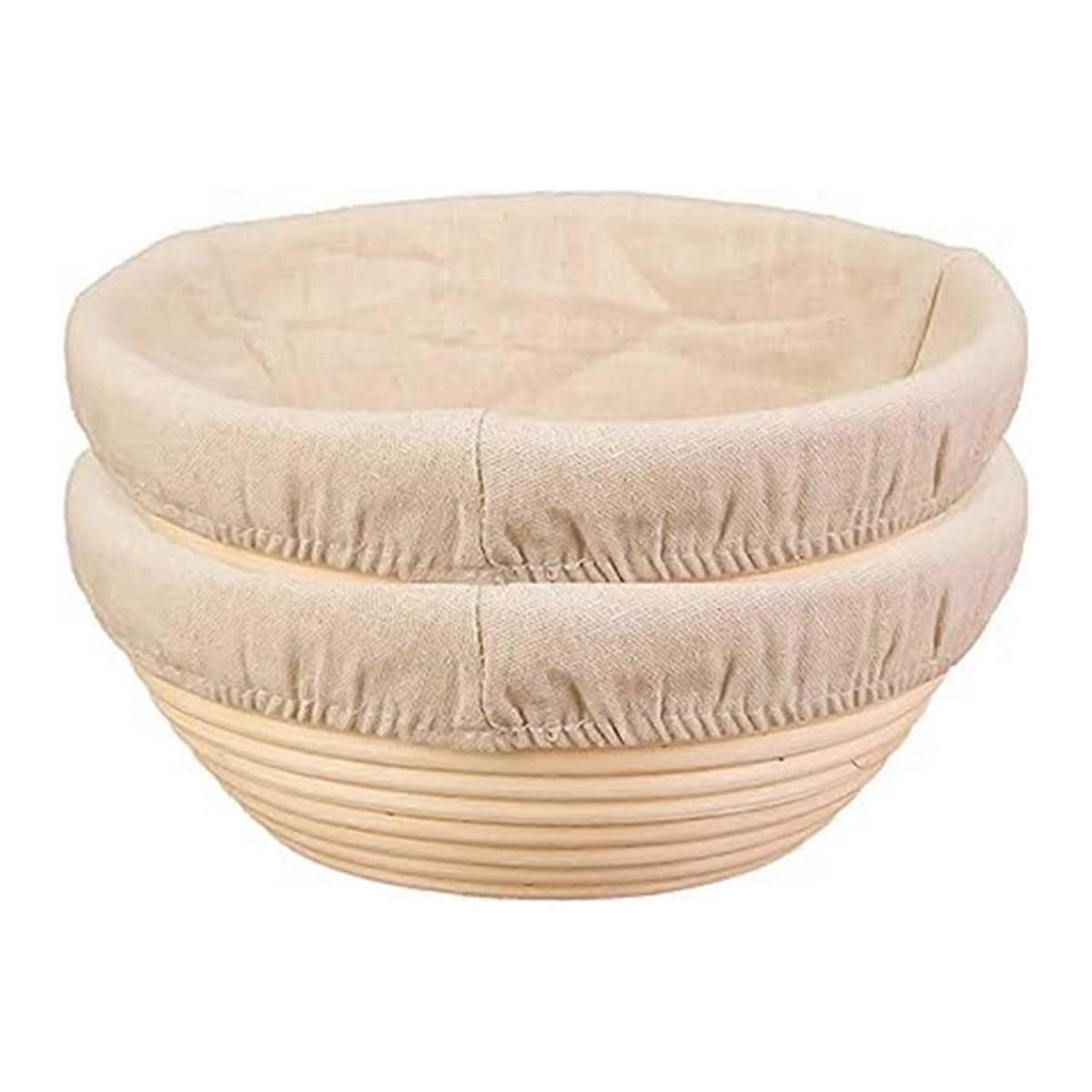 2PCS Bread Proofing Basket Cloth Cover Combination, Bread Protection Basket, Baking Bowl for Sourdo