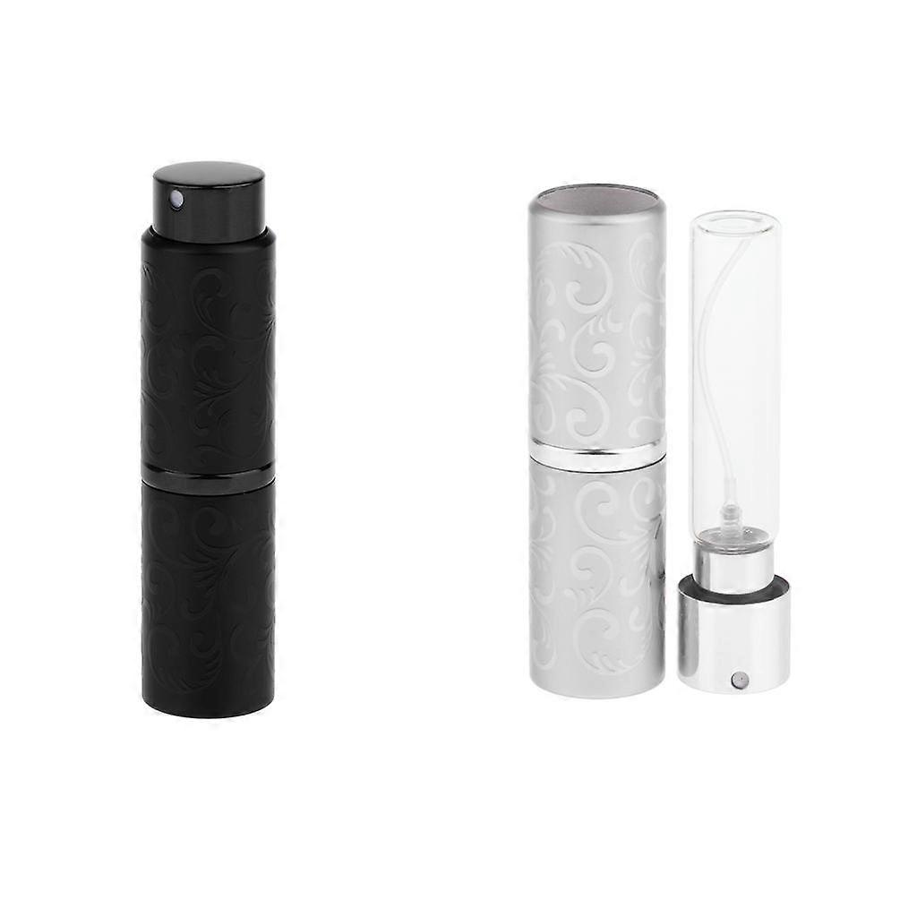 2x Portable 15ml Refill Perfume Atomizer Empty Bottle Pump Scent Spray Case