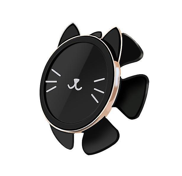 Gold 6*6cm Lucky Cat Steering Wheel Gravity Mobile Phone Holder Car Navigation Multi-function Suction Cup