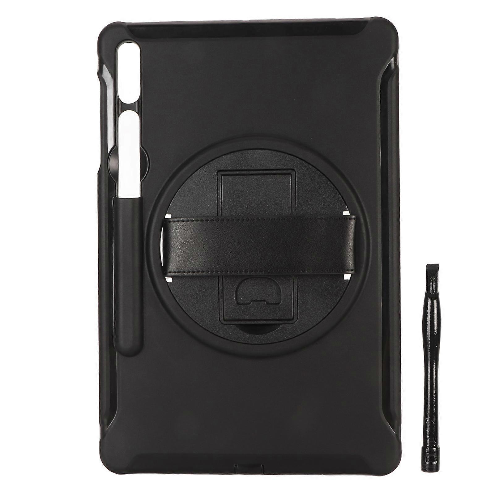 Tablet Protective Case for Galaxy Three Layer Rugged Drop Protection Tablet Case with Hand Strap Kickstand for Galaxy Tab S9+X810 S7+ S7FE S8+ Black
