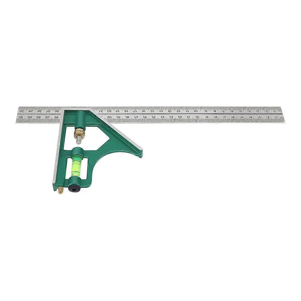 12-Inch Right Angle Ruler Square Combination Universal Multifunctional Stainless Steel Adjustable Right Angle Ruler Measuring Tools GROOFOO