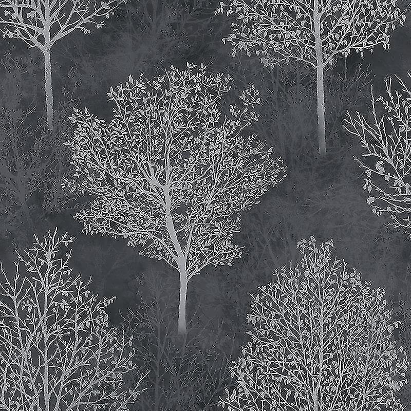 Black & Silver Wonderland Wallpaper