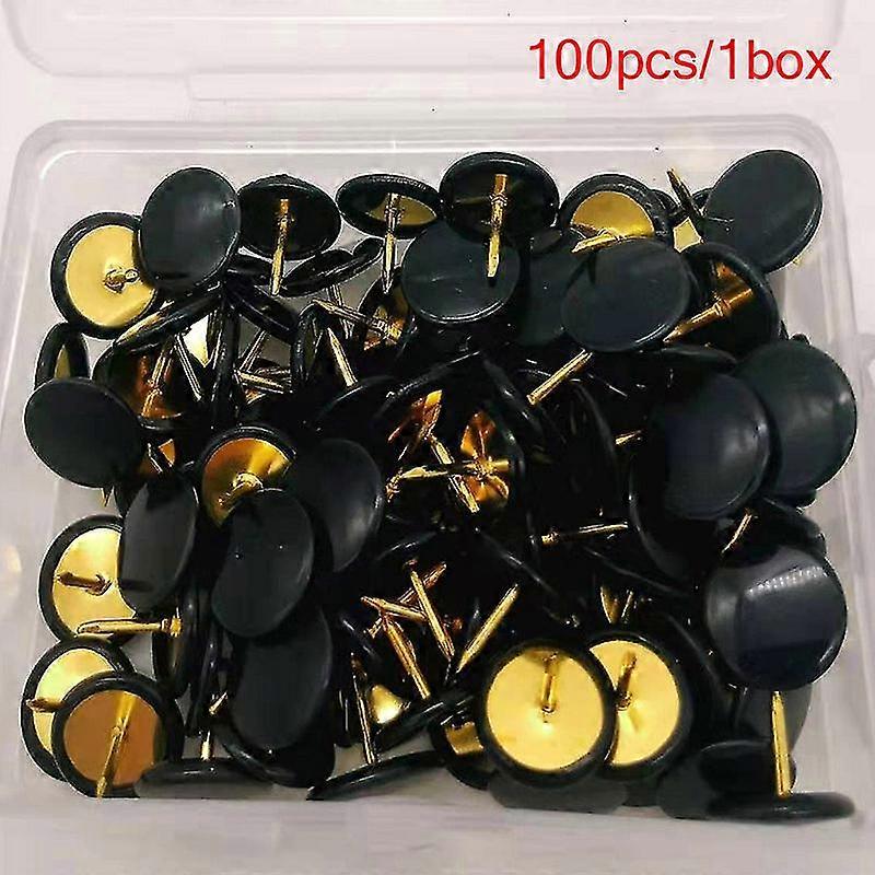 100Pcs των 13 χρωμάτων χρώμα πλαστικά επικαλυμμένα πινέζες επίπεδη κεφαλή πινέζες φελλός γραφείο δημιουργική γραφική ύλη
