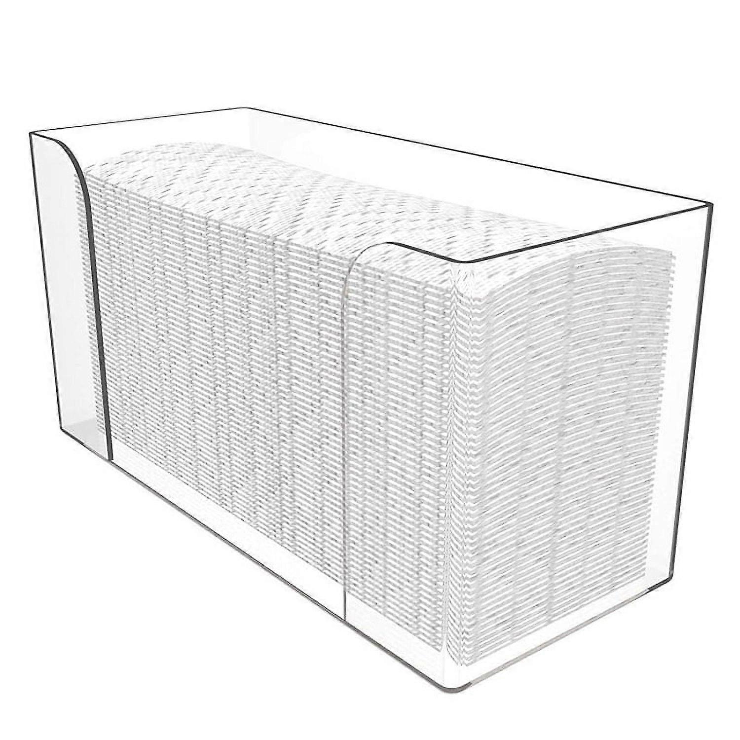 Countertop Paper Towel Dispenser,Clear Towel Holder, Suitable For Z-Fold, C-Fold Or Multi-Fold Paper