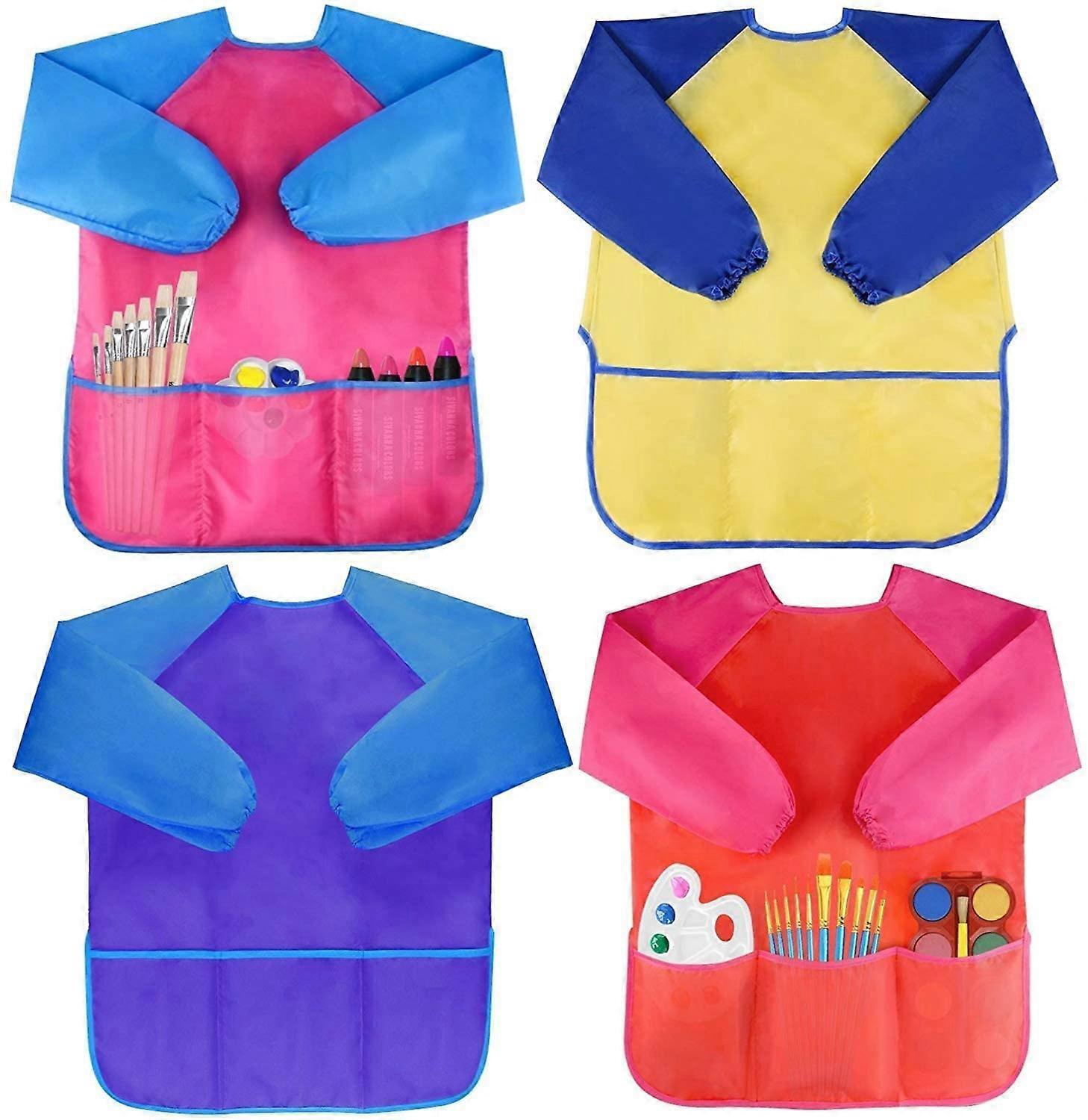4-piece children's drawing apron with velcro