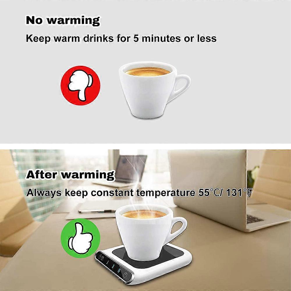 Scaldabicchiere Con 3 Temperature E Timer - Mantiene Caffè E Tè Sempre Caldi, Per Ufficio E Casa, Spegnimento Automatico