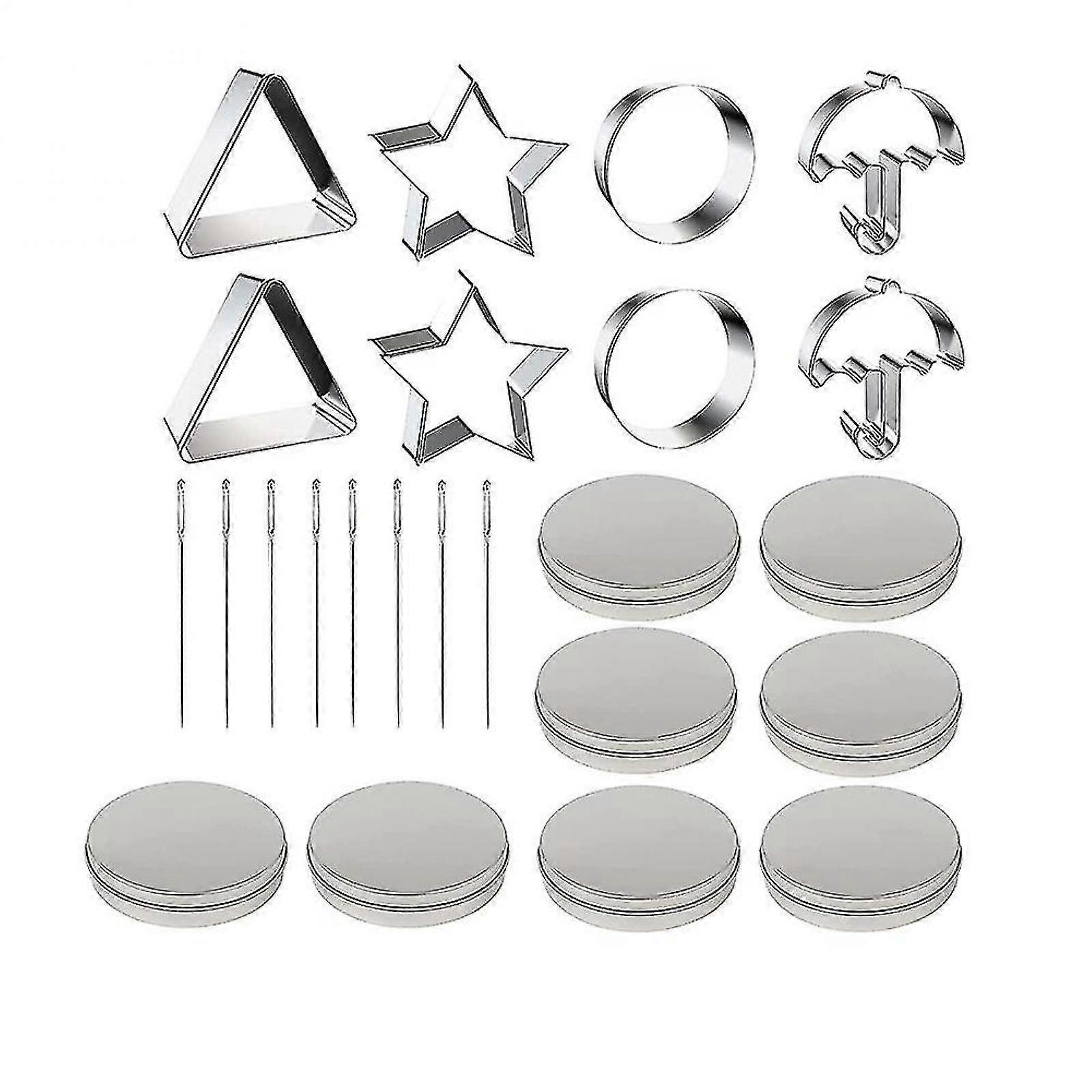 24 Pcs Squid Cookie Cutter Game Set, With Tin Box & Needle