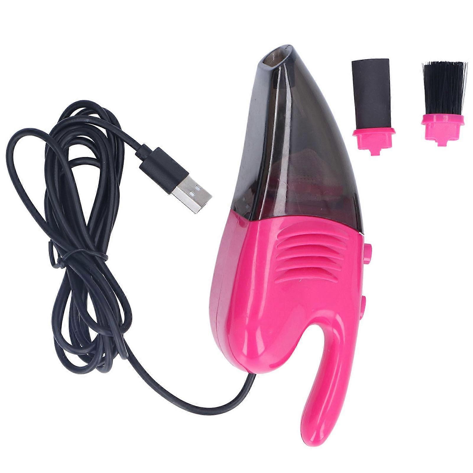 Mini Vacuum Handheld USB Powerful Suction Portable Quick Cleaning Multi-Purpose Energy Saving Pink