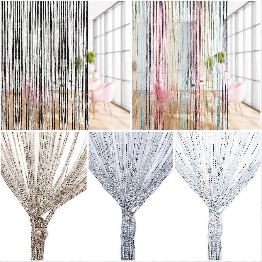 Home Decor Sequin Curtain For Doorway Window Wall Panel Fringe Backdrops Sheer No Beads,100% New