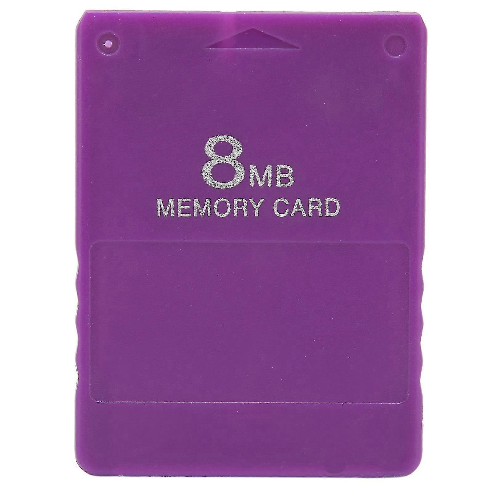8MB Memory Card for PS2, Plug and Play FMCB1.966, High Speed Game Accessories - Purple