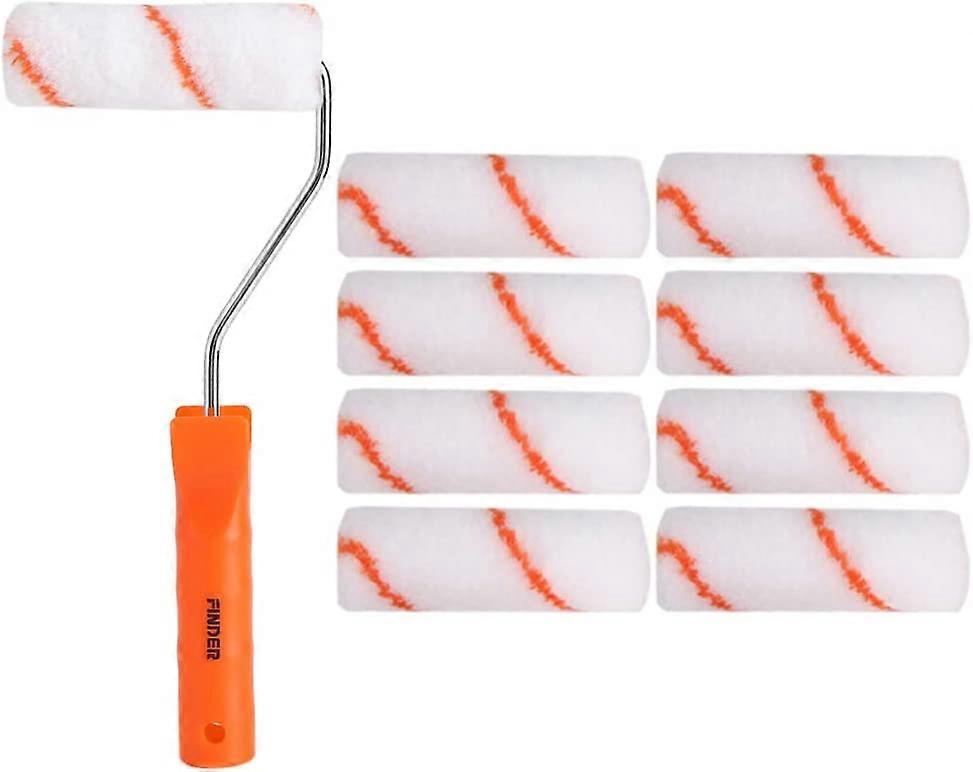 4" Mini Paint Foam Roller with Handle Home Decor Tool Combo Set