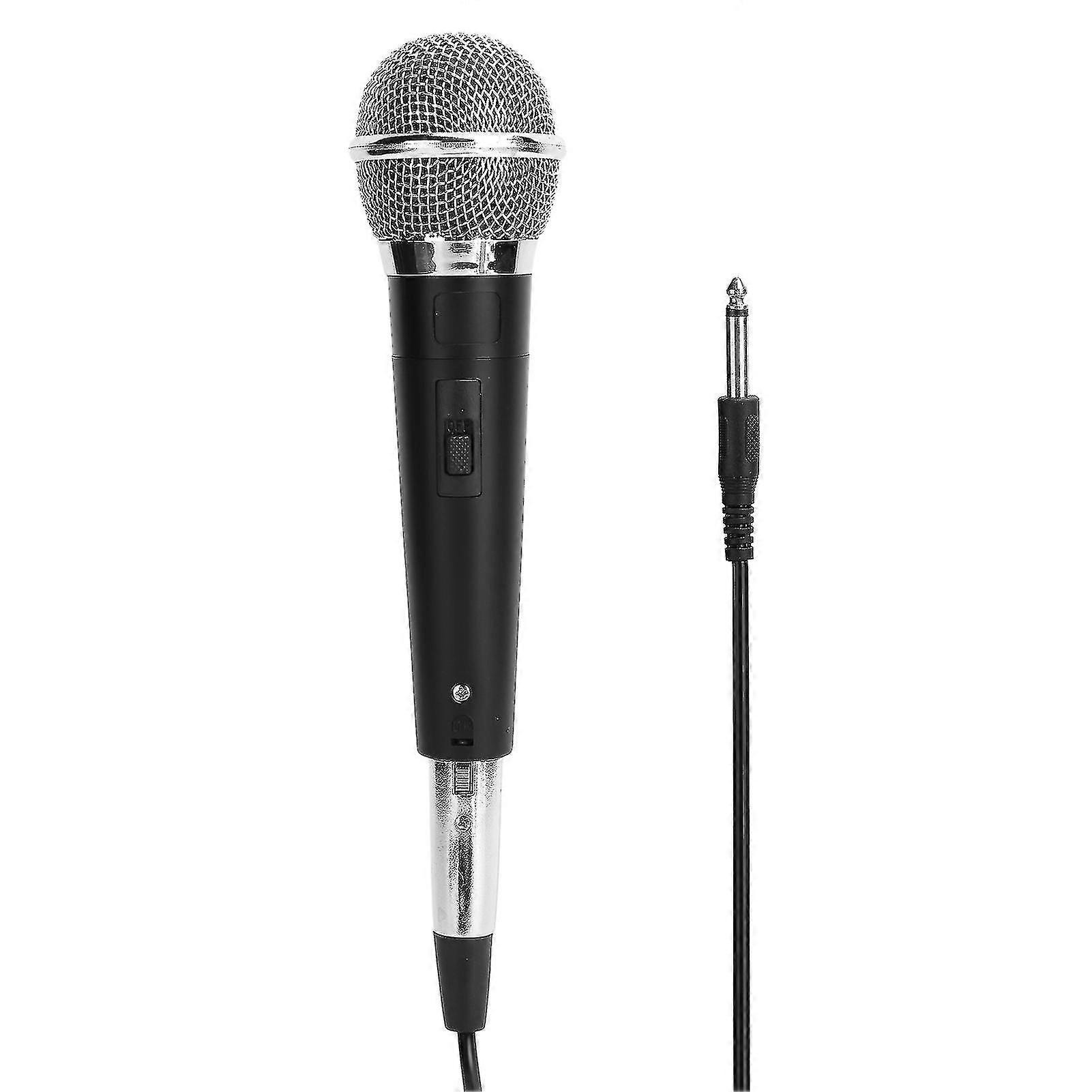 Professional Wired Dynamic Microphone for KTV Vocal Music Performance and Meetings - Black