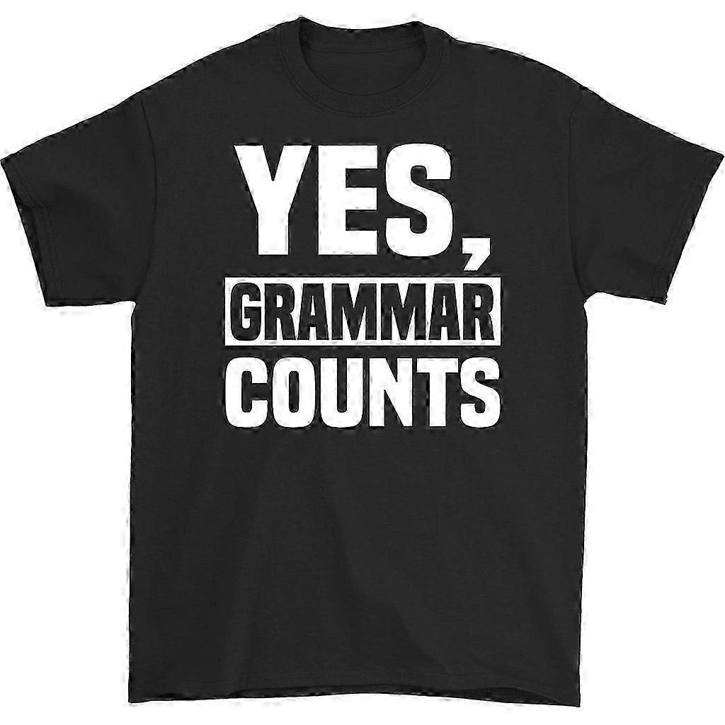 Yes Grammar Counts Crew Neck T-Shirt