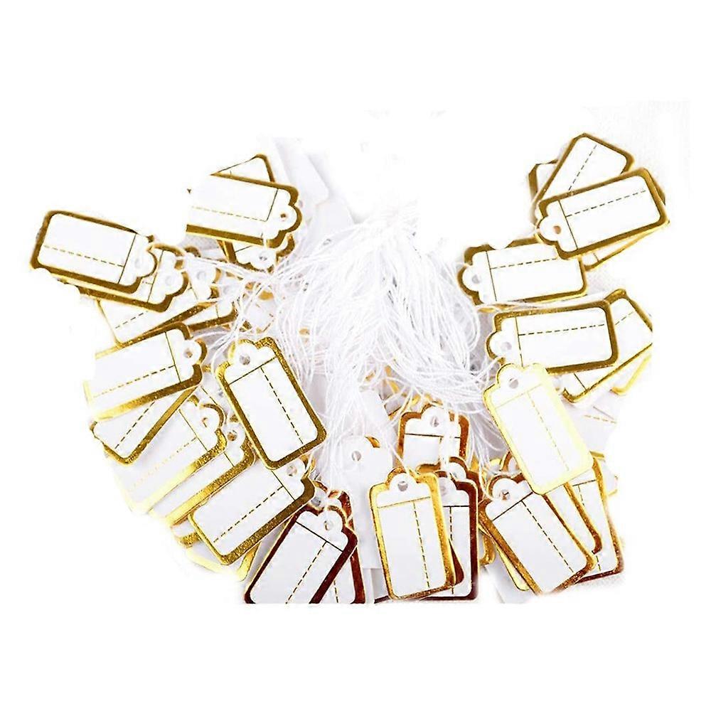 400 Pcs Paper Jewelry Tags with Hanging String Marking Tags Clothing Display Labels Labeling Tags 2