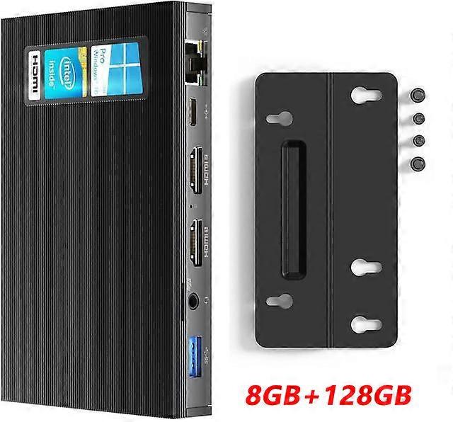 MeLE Fanless 4K Mini PC Intel Celeron J4125 Quad Core 8GB 128GB SSD Windows 10  2.4G/5G Dual-band WiFi Desktop Computer 1000M