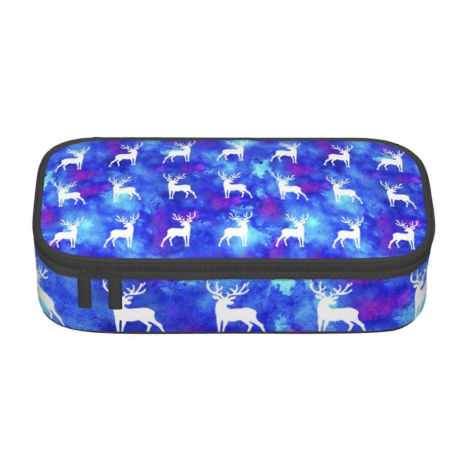 توهج في الظلام بقع نيون مقلمة سعة كبيرة قلم رصاص حقيبة ماكياج حقيبة اللوازم المكتبية القرطاسية صندوق قلم رصاص مع سحاب