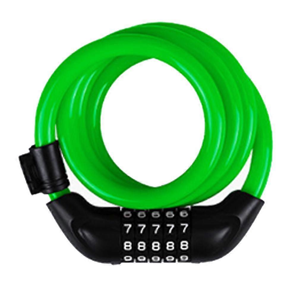 Bicycle lock electric vehicle five-digit password lock mountain bike bar wire ring lock anti-theft riding equipment- Bicycle Chain Flexible Steel Secu
