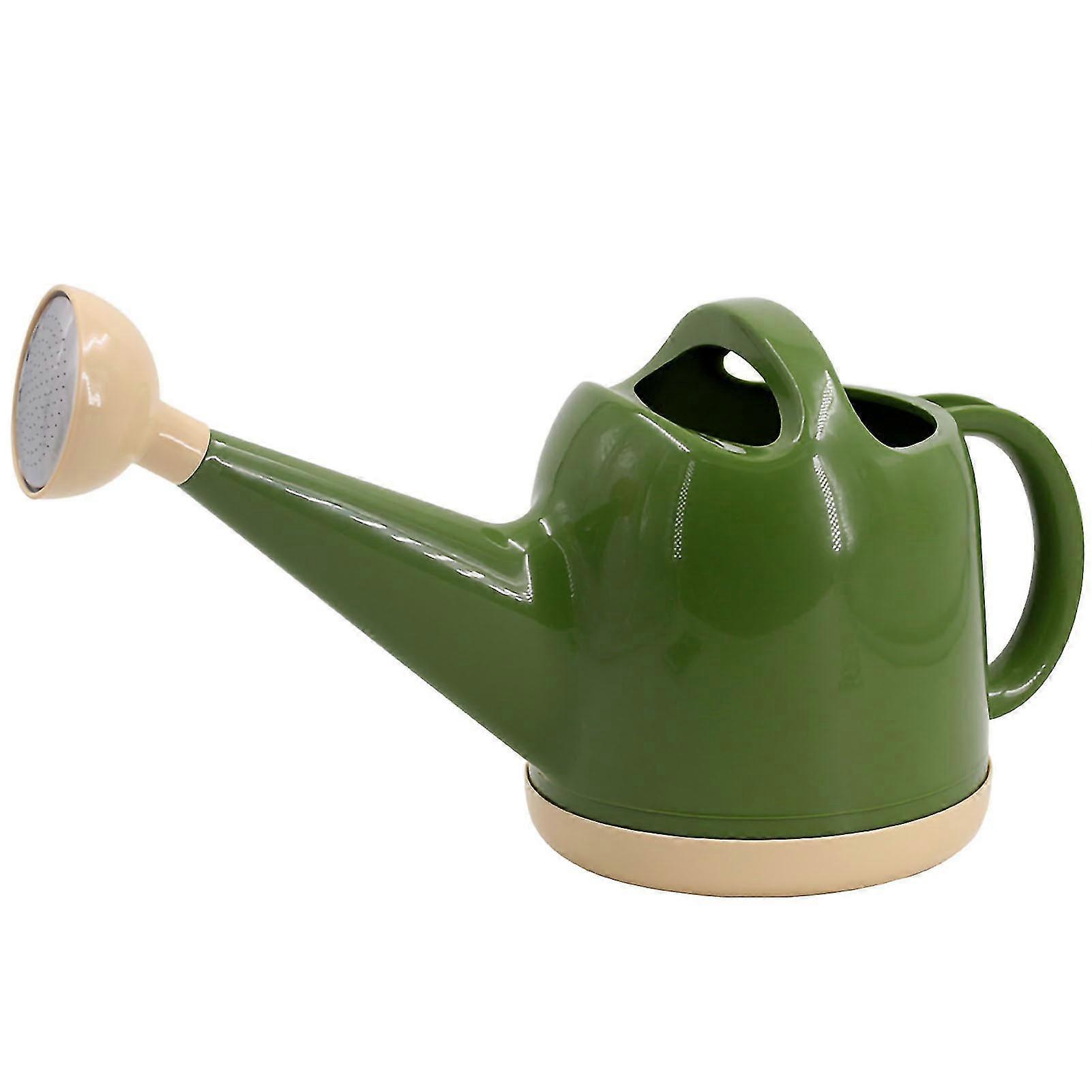 Plastic Garden Watering Can 4L with Sprinkler Head in OD Green