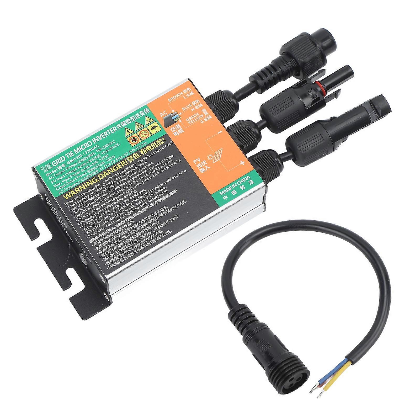 GMI Photovoltaic Micro Grid Tie Inverter 120W Pure Sine Wave Inverter with Voltage Current Temperature Islanding Protection AC220V