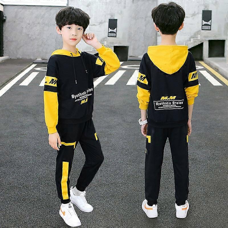 Barnkläder Uppsättningar Vår Höst Mode Hoodie Jackor + Byxor Sport Barnkläder Barn Träningsoverall Tonåring 4 6 8 10 12 år