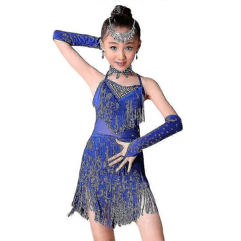 Fete dans rochie ținute Cha Cha rochie copii tango fustă carnaval uzură dans latino salsa costume Tassel dans rochie